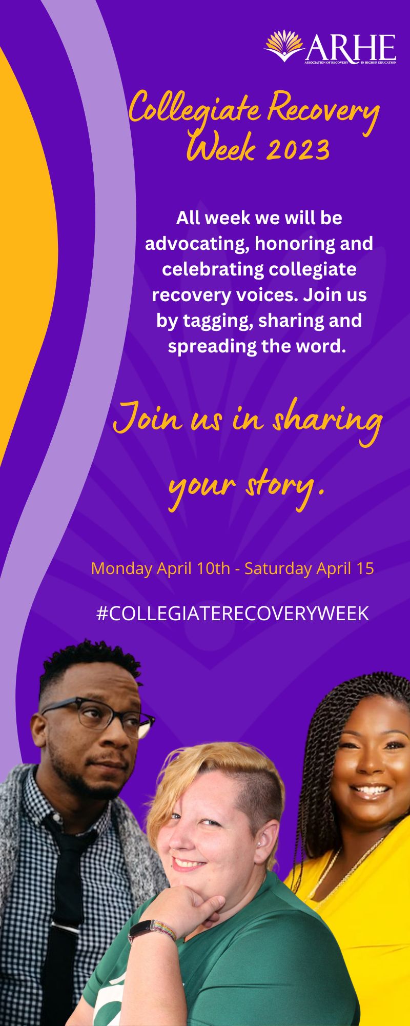 Event Calendar for Collegiate Recovery Week 2023