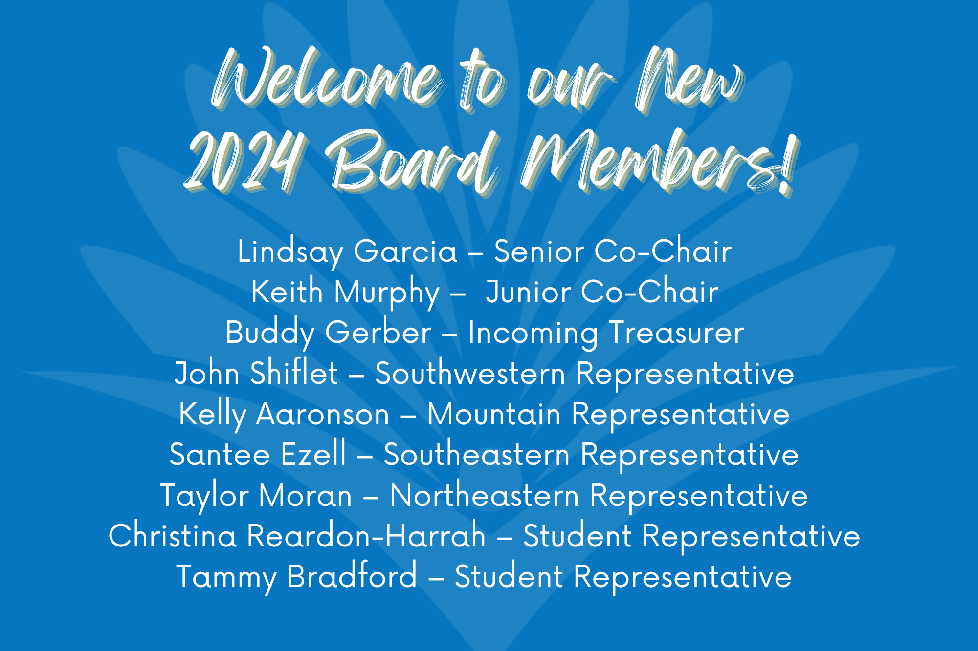 List of new board members beginning terms in 2024