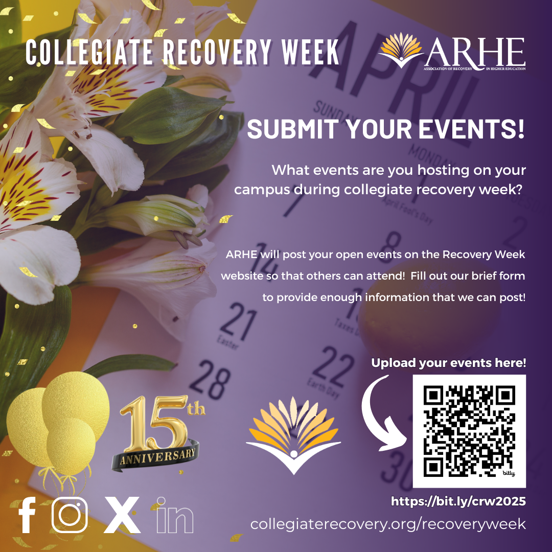 Collegiate Recovery Week 2025 Event Submission Graphic