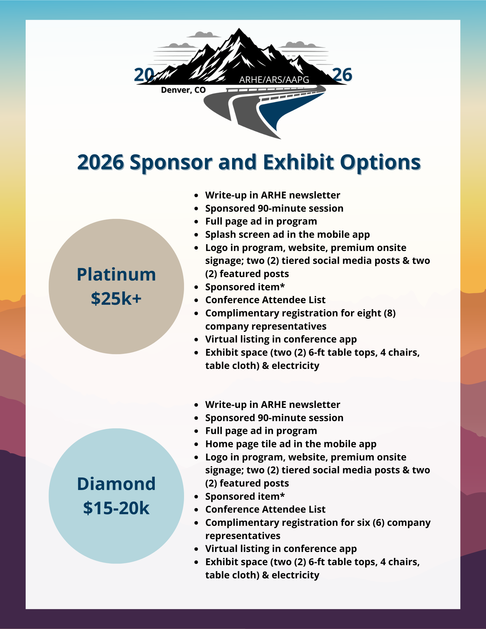 2026 Sponsorship Levels Flyer Image