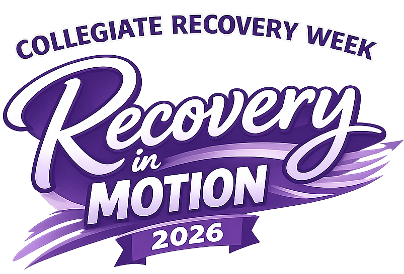 Recovery in Motion logo for Collegiate Recovery Week 2026