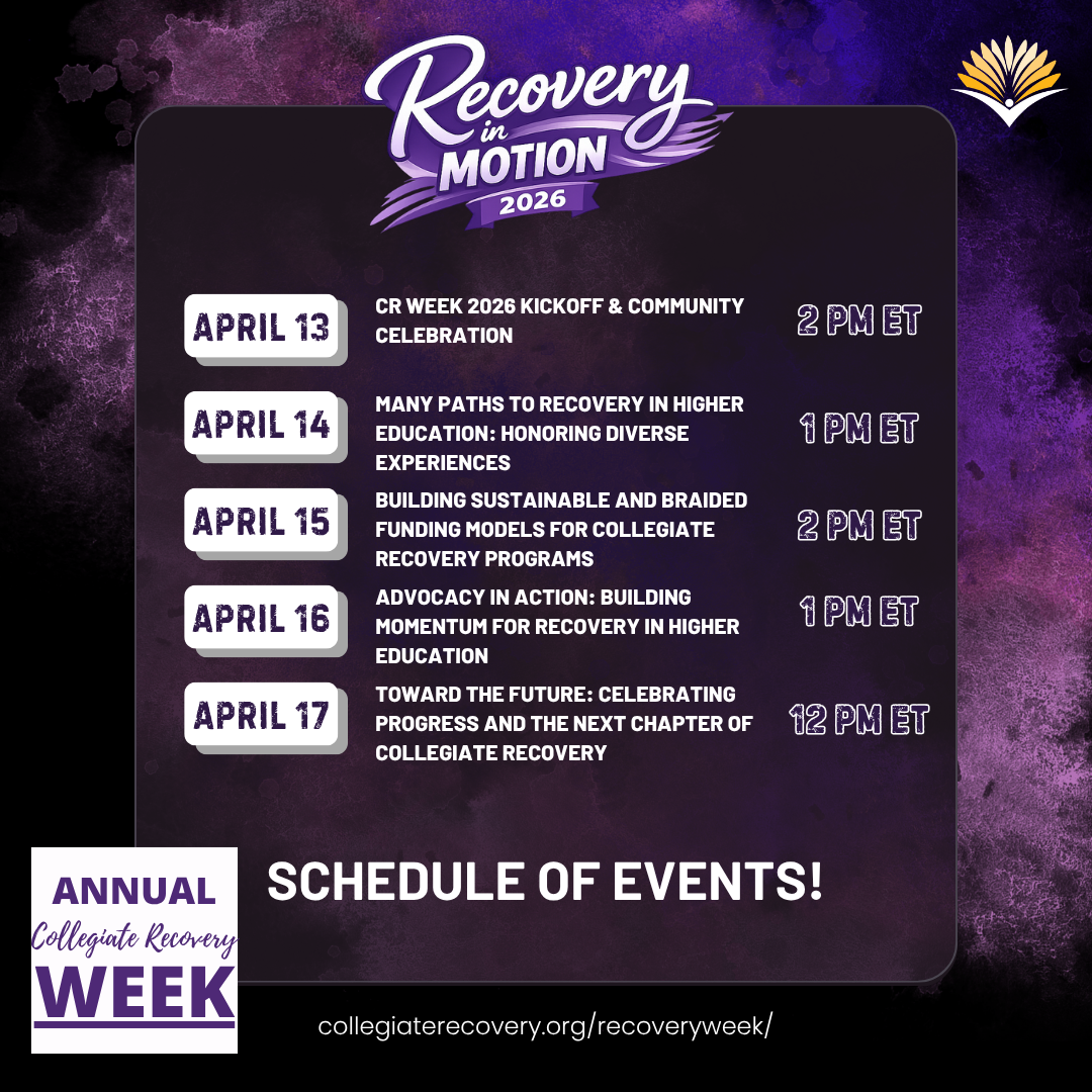 CR Week Event calendar - Full Week Schedule