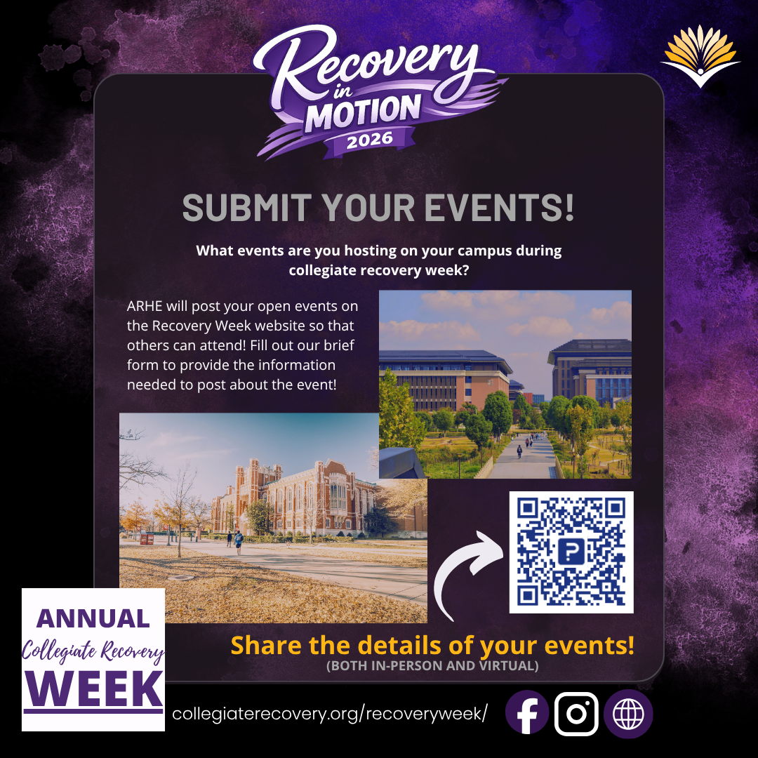 Submit Your Events for Collegiate Recovery Week 2026