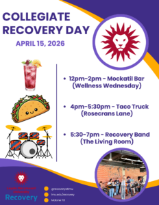 LMU Collegiate Recovery Day Promotional Flyer