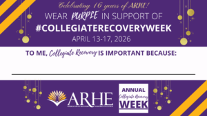 Printable Sign for Collegiate Recovery Week 2026